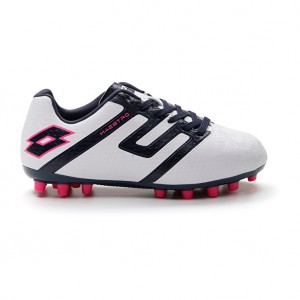 Kids' Lotto Maestro 700 Iv Agm Jr Soccer Shoes White / Black / Red | 23510-MDVA