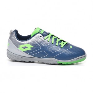 Kids' Lotto Maestro 700 Tf Jr Soccer Shoes Blue / Silver | 97164-YPNW