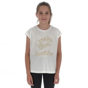 Kids' Lotto Smart G Iii Js T-shirts White | 57402-PUTE