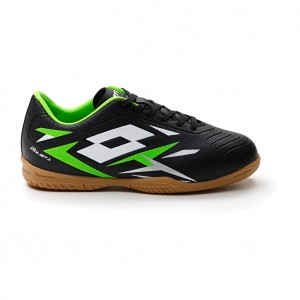 Kids' Lotto Solista 700 Vi Id Jr Soccer Shoes Black / Green / White | 52169-PWTF