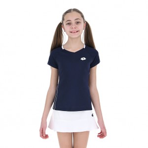Kids' Lotto Squadra G Ii Pl T-shirts Navy / Blue | 53749-LRBP
