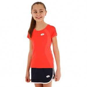 Kids' Lotto Squadra G Pl T-shirts Red | 91863-FVOQ