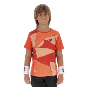 Kids' Lotto Tech B I - D3 T-shirts Orange | 71324-EIKB