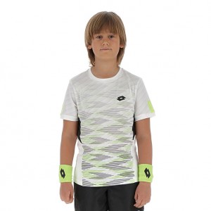 Kids' Lotto Tech B I - D4 T-shirts White | 25630-TGHR