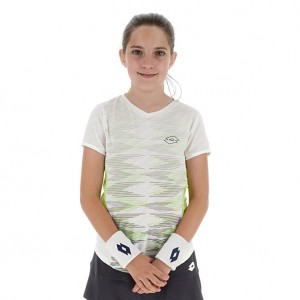 Kids' Lotto Tech G I - D4 T-shirts White | 16432-UQXS