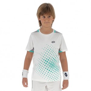 Kids' Lotto Top B Iv 1 T-shirts White / Green | 45612-MOVB