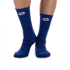 Lotto Tennis Iii Socks Blue | 21586-SGWY