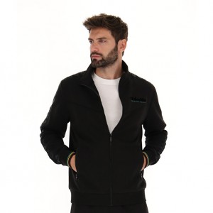 Men Lotto Athletica Classic V Fz Sweatshirts Black | 54206-MDWR
