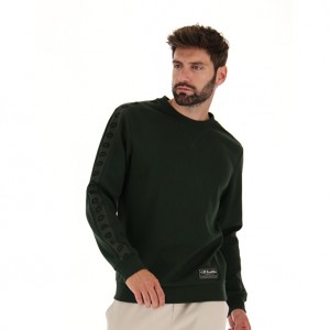 Men Lotto Athletica Due V Rn Sweatshirts Green | 71942-DXTF