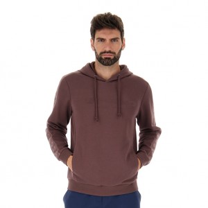 Men Lotto Athletica Due Vi Hd Sweatshirts Brown | 58769-YLKZ