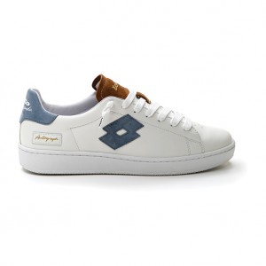 Men Lotto Autograph Block Leggenda White / Blue / Brown | 76098-HCTB