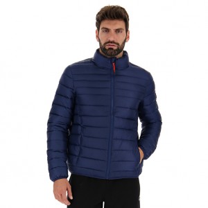 Men Lotto Bomber Cortina Iii Pad Pl Jackets Blue | 12657-CMAY