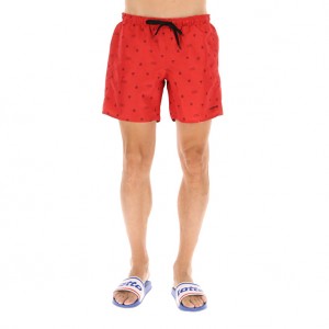 Men Lotto Club Beachwear Red | 02581-SFDU