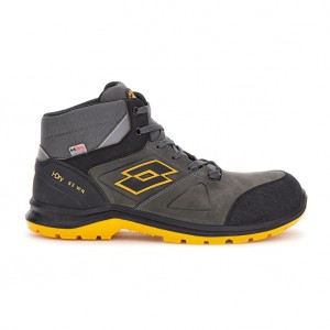 Men Lotto Hit 250 Mid S3 Src Wr Hdry Safety Shoes Grey | 06185-ODNP