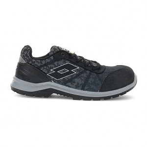 Men Lotto Hit 400 S1p Esd Safety Shoes Black | 59103-IKJC