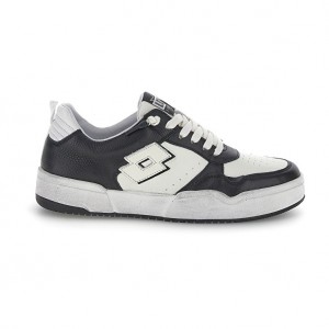 Men Lotto Hoop Stars Block Leggenda White / Black | 69358-ZFDB