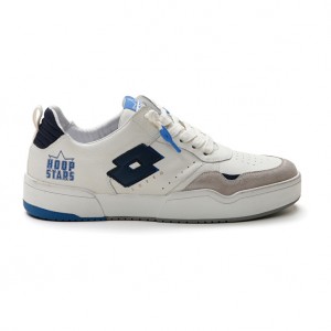 Men Lotto Hoop Stars Rub Leggenda White | 42816-REYO