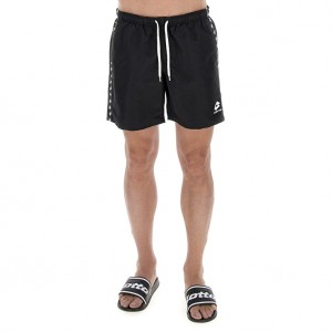 Men Lotto Icon Beachwear Black | 25943-LHKN