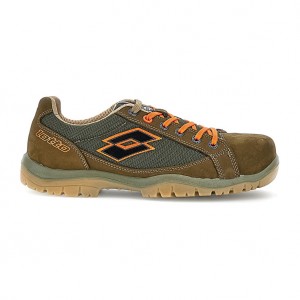 Men Lotto Jump 500 Safety Shoes Brown | 15208-UATJ