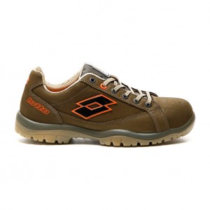 Men Lotto Jump 750 S3 Src Safety Shoes Olive / Orange | 97213-TQZS