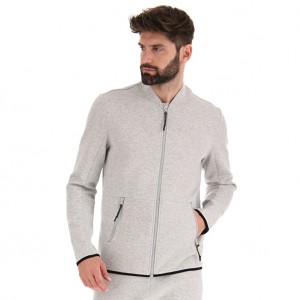 Men Lotto Lab Fz Mel Sweatshirts Grey | 43267-CIQM
