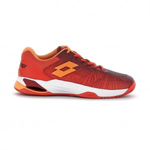 Men Lotto Mirage 100 Ii Cly Tennis Shoes Red / Brown / Red / Pink | 95021-JRHQ