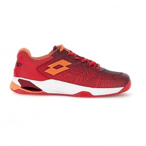 Men Lotto Mirage 100 Ii Spd Tennis Shoes Red / Brown / Red / Pink | 81734-SVRY
