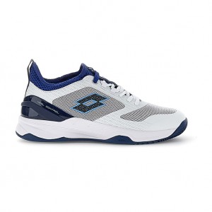 Men Lotto Mirage 200 Cly Tennis Shoes White / Blue / Royal | 84091-TBPJ