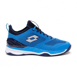 Men Lotto Mirage 200 Spd Tennis Shoes Blue / White / Navy / Blue | 17648-SEFT