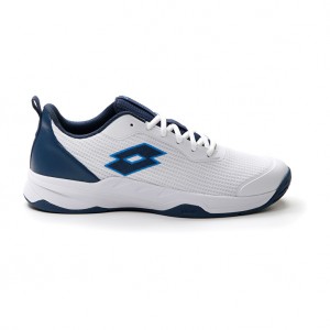 Men Lotto Mirage 600 Alr Tennis Shoes White / Dark / Blue / Light | 70836-AGKO