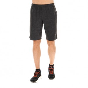 Men Lotto Msc Bermuda Ii Mel Shorts Black | 43785-PMOE