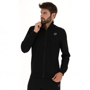 Men Lotto Msc Fz Jackets Black | 25069-KUDE