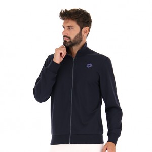 Men Lotto Msc Fz Jackets Navy / Blue | 43587-YQOF