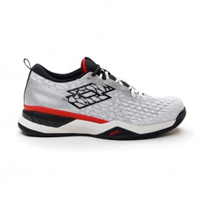 Men Lotto Raptor Hyperpulse 100 Cly Tennis Shoes White / Black / Red | 10536-KENC