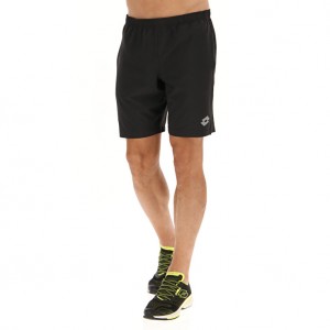 Men Lotto Run Fit7 Shorts Black | 23860-DZVE