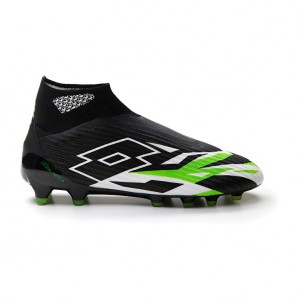 Men Lotto Solista 100 Vi Gravity Fg Soccer Shoes Black / White / Green | 53294-NPCT