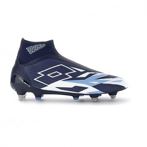Men Lotto Solista 100 Vi Gravity Sgx Soccer Shoes Navy / Blue / White / Blue | 84765-PMBF