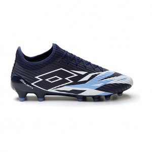 Men Lotto Solista 200 Vi Fg Soccer Shoes Navy / Blue / White / Blue | 25938-WVFA