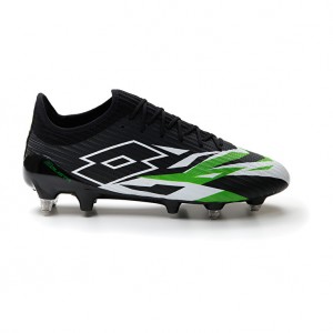 Men Lotto Solista 200 Vi Sgx Soccer Shoes Black / White / Green | 58479-MQPV