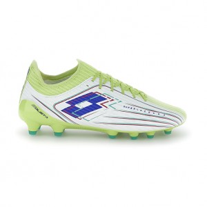 Men Lotto Solista 200 Viii Fg Soccer Shoes White / Green | 45312-GFLX