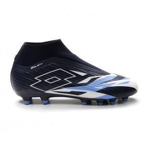 Men Lotto Solista 300 Vi Gravity Fg Soccer Shoes Navy / Blue / White / Blue | 95638-MYSQ