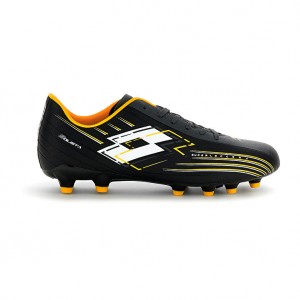Men Lotto Solista 700 Vii Fg Soccer Shoes Black / Yellow | 96045-AHBY