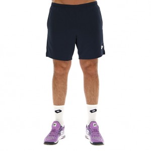 Men Lotto Squadra Ii7 Pl Shorts Navy / Blue | 37485-XMWN