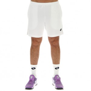 Men Lotto Squadra Ii7 Pl Shorts White | 20186-SIAR