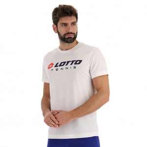Men Lotto Squadra Ii Lotto T-shirts White | 59632-QNEO