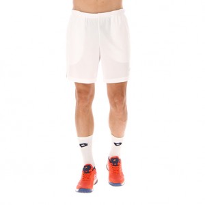 Men Lotto Squadra Iii7 Shorts White | 07483-QUZJ