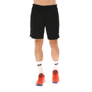 Men Lotto Squadra Iii9 Shorts Black | 42987-KUJC