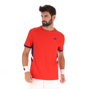 Men Lotto Squadra Iii T-shirts Red | 40627-QMJP