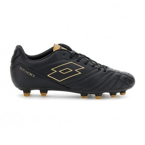 Men Lotto Stadio 705 Fg Soccer Shoes Black / Light | 56218-HLZB