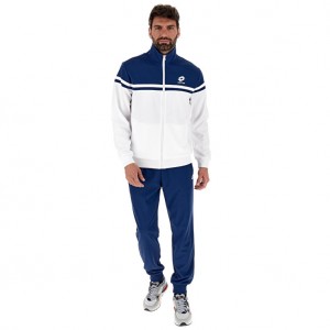 Men Lotto Suit Circle Pl Tracksuits White / Blue | 58926-WZIV